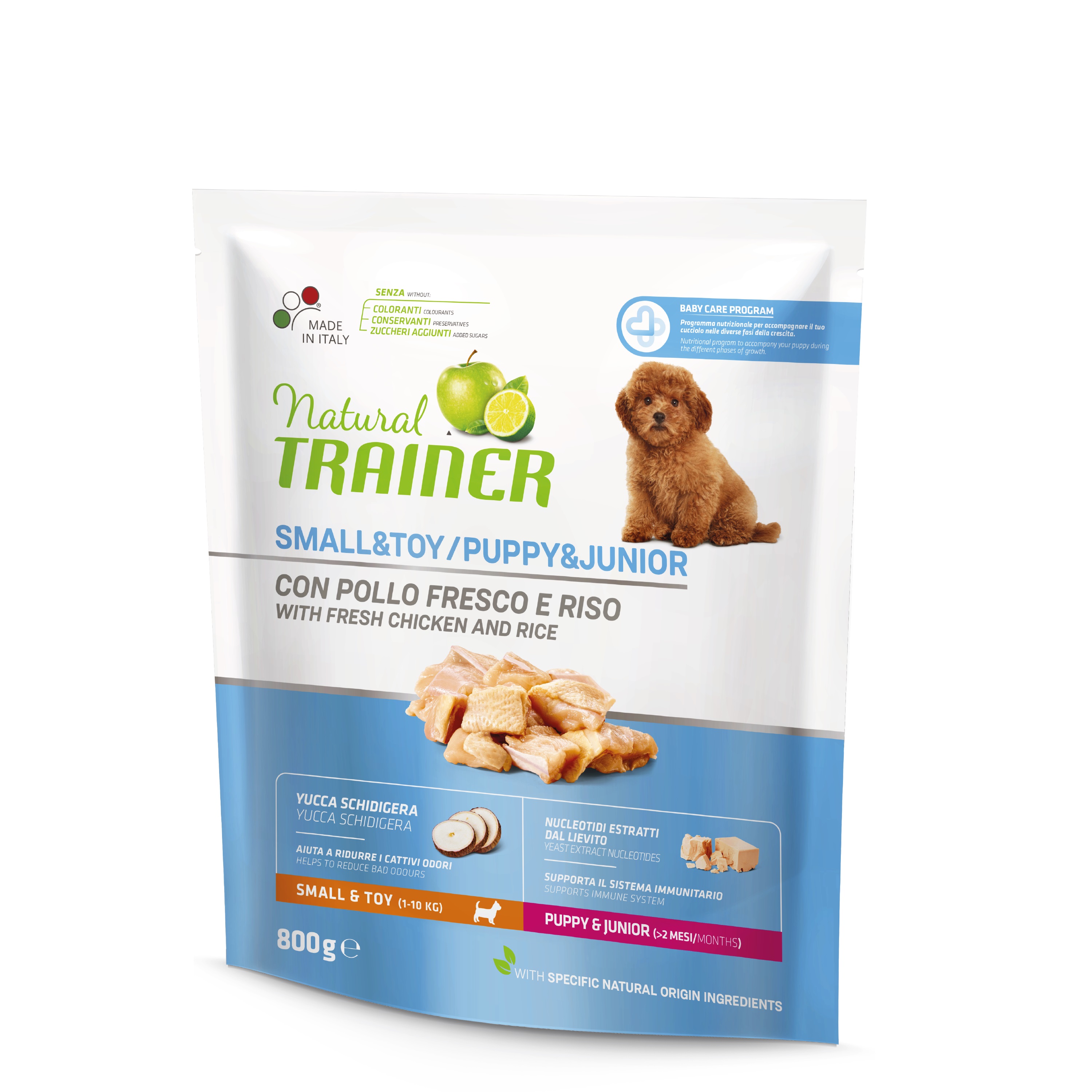 Natural Trainer Small&Toy Puppy & Junior Čerstvé kuře 800 g
