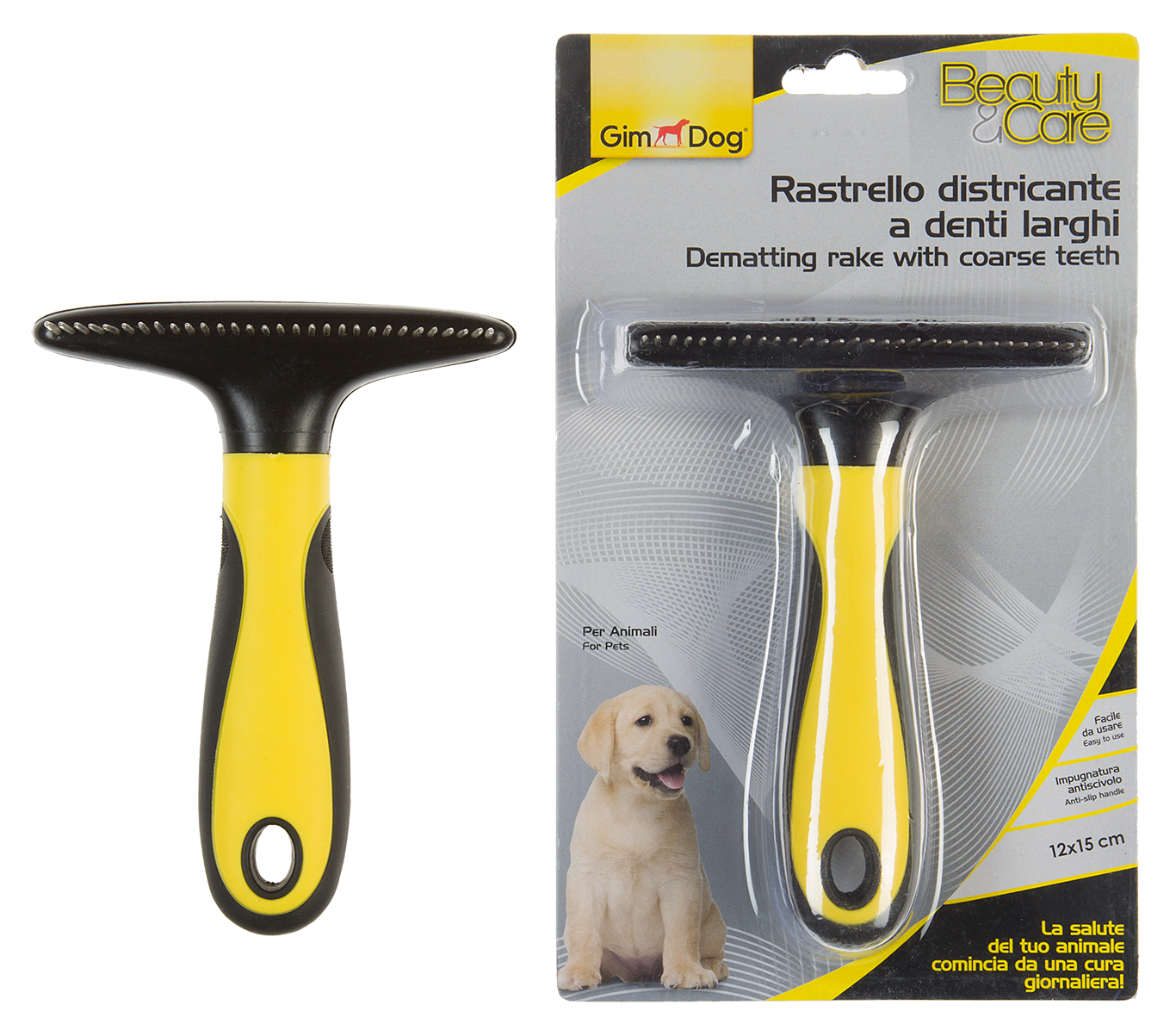 Rozčesávač Gimdog na dlouhou srst široký