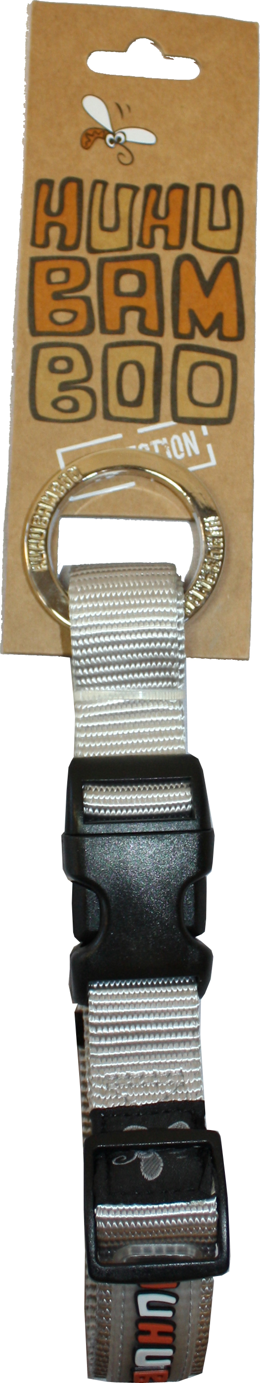 Obojek Huhubamboo béžový 2,5 x 65 cm