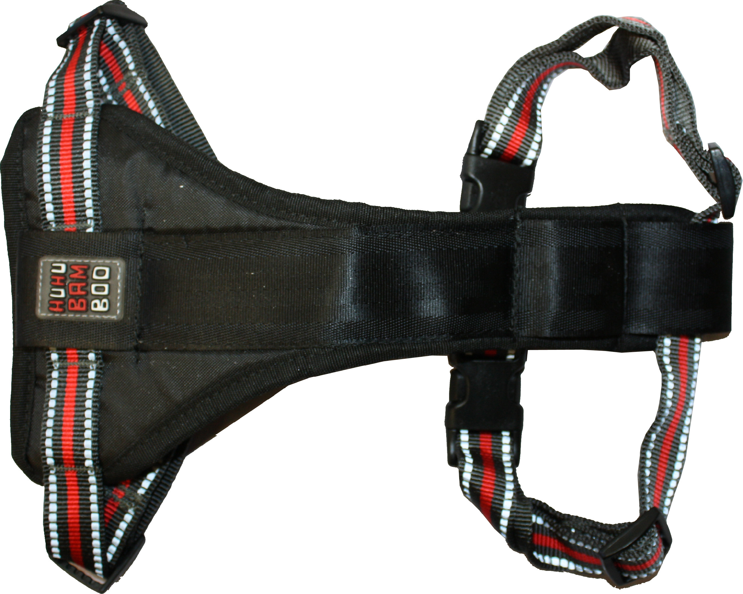 Postroj Huhubamboo bezpečnostní do auta šedivý L