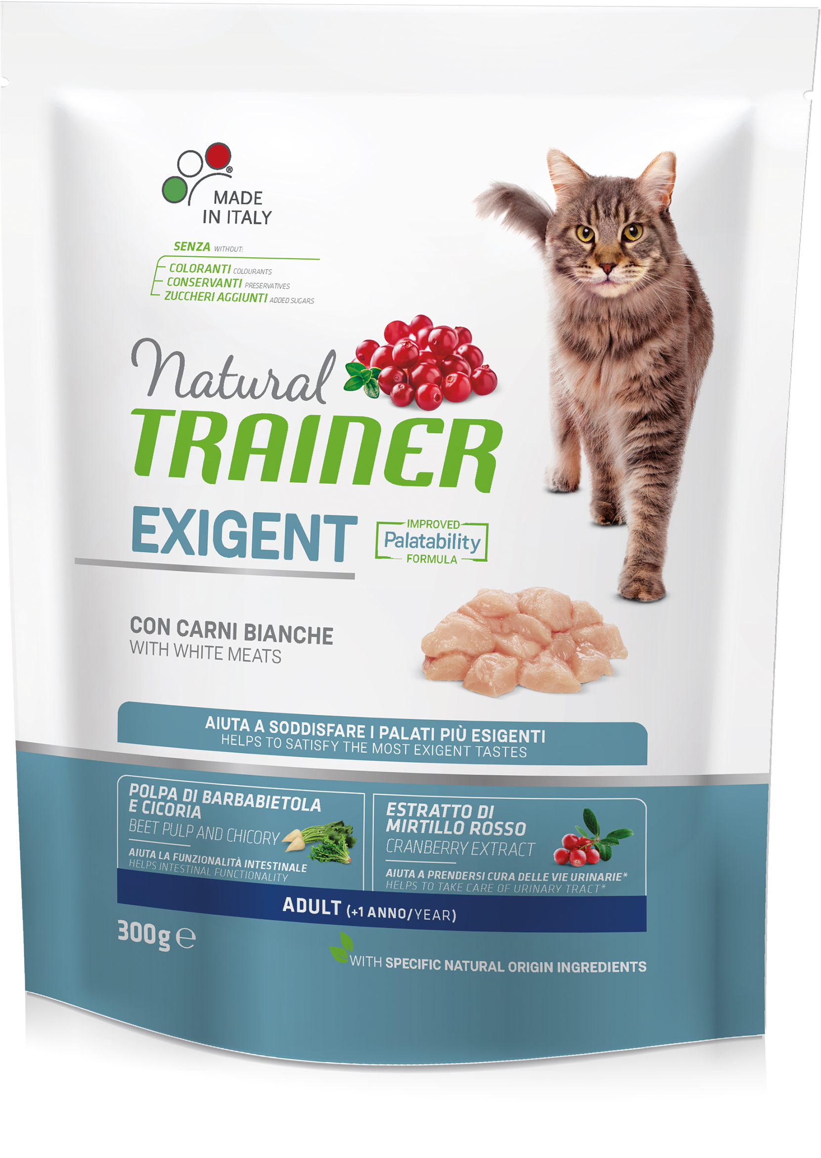 Natural Trainer Cat Exigent drůbeží maso 300 g