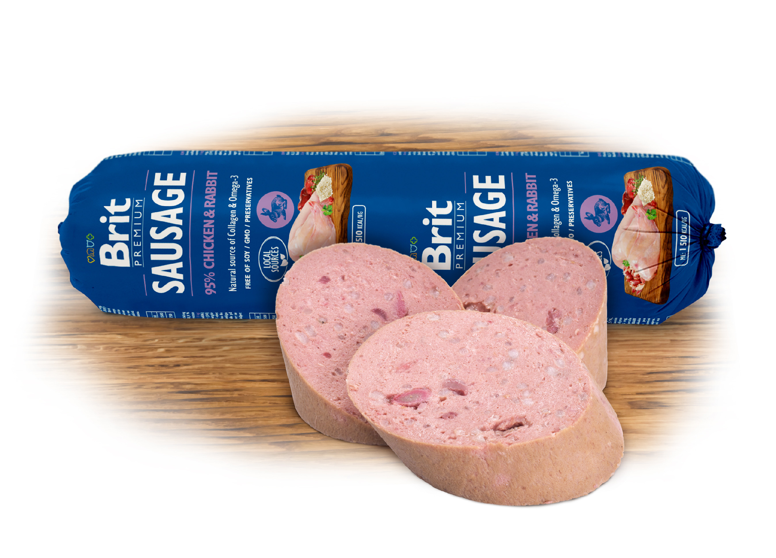 Levně Brit Sausage Chicken & Rabbit 800 g