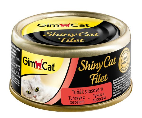 ShinyCat konzerva filet tuňák s lososem 70g