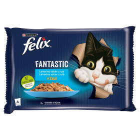Kapsička Felix Fantastic multipack losos a platýs v želé 4 x 85 g