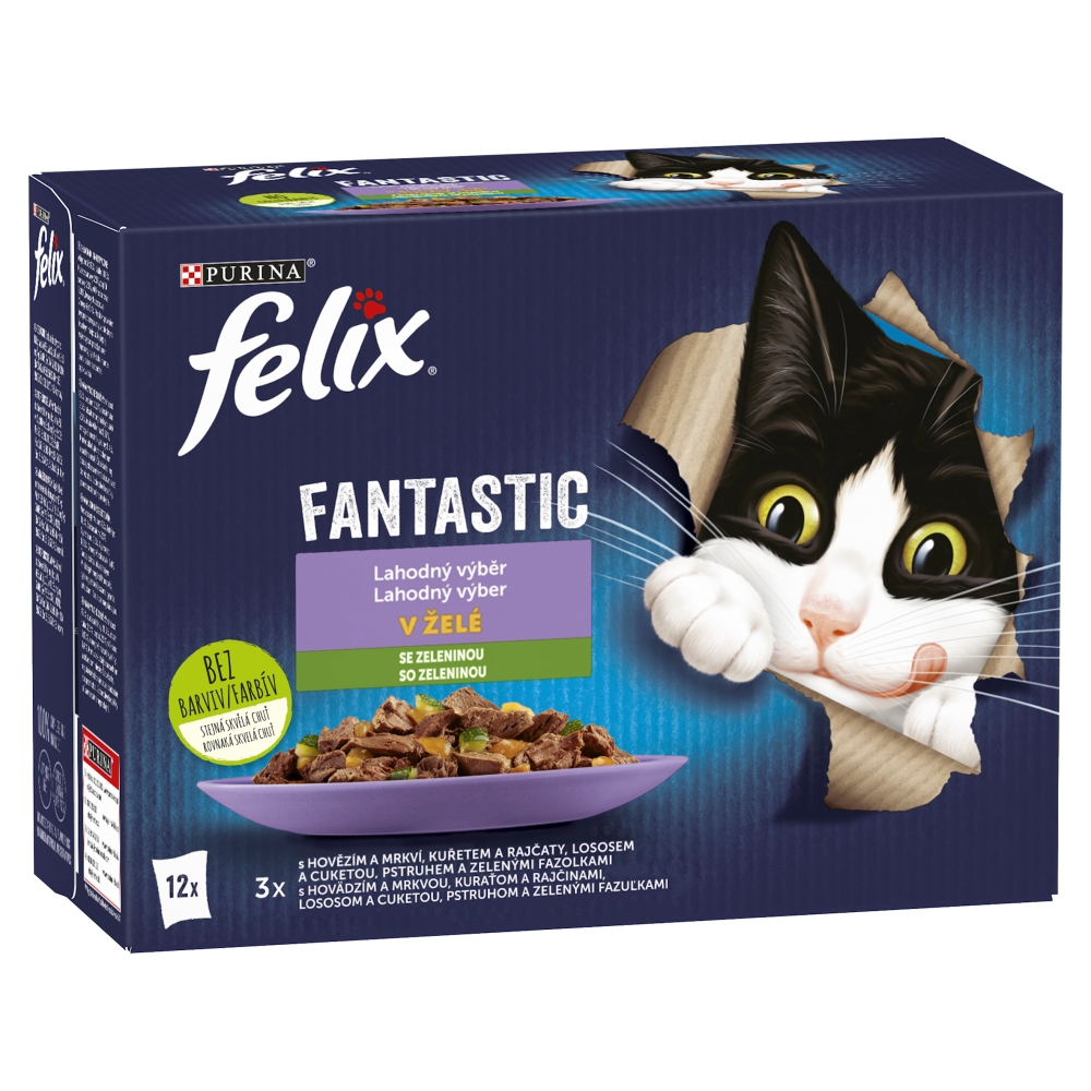 Kapsička Felix Fantastic multipack výběr se zeleninou 12 x 85 g