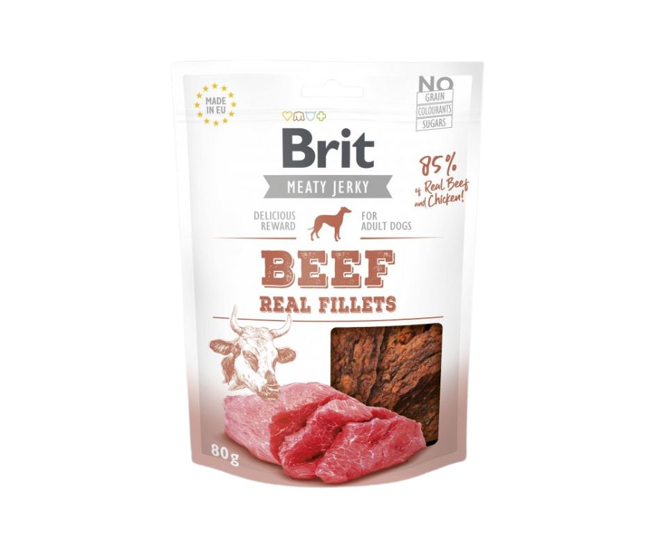 Levně Brit Jerky Beef Fillets 80 g
