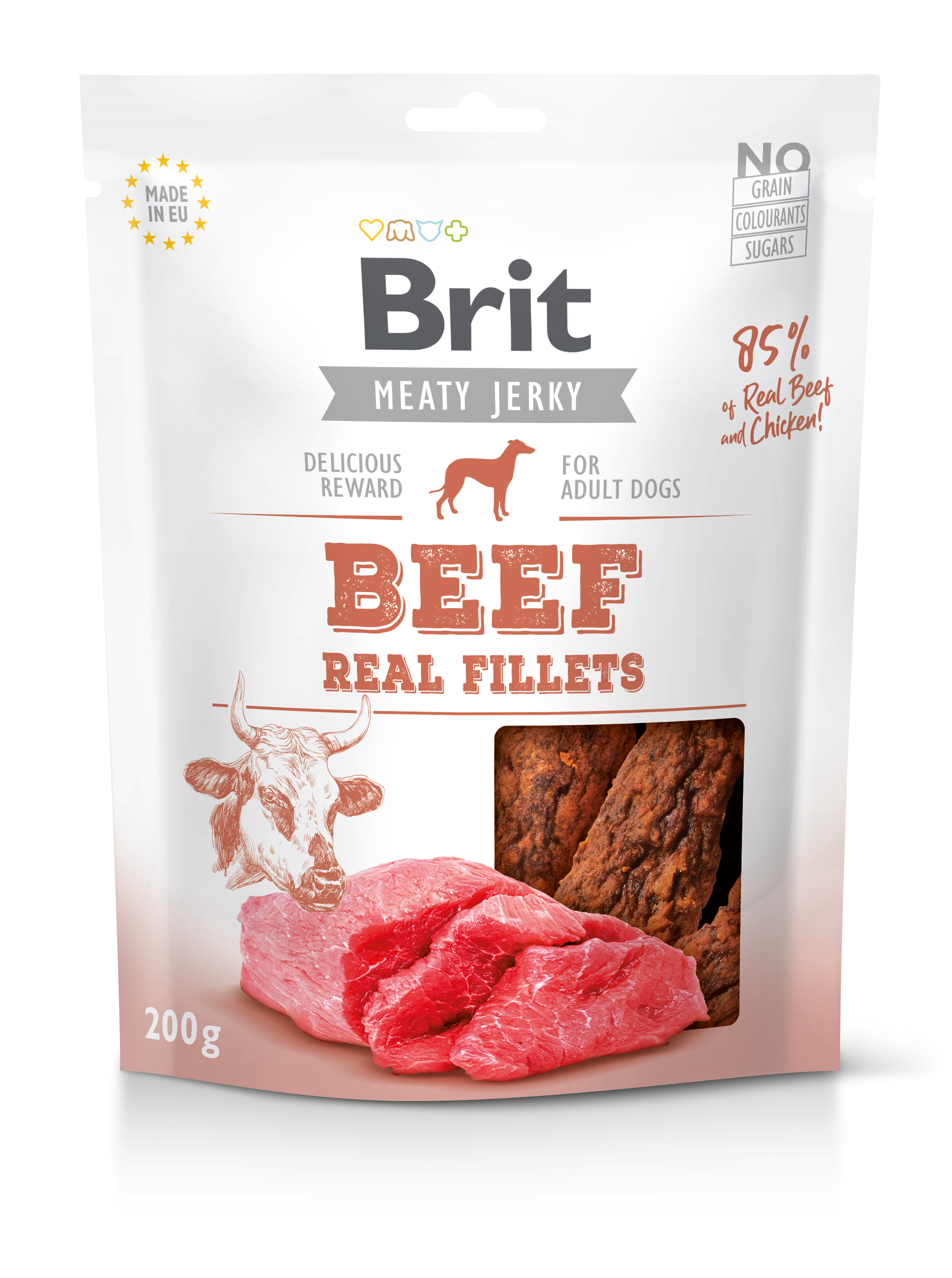 Levně Brit Jerky Beef Fillets 200 g