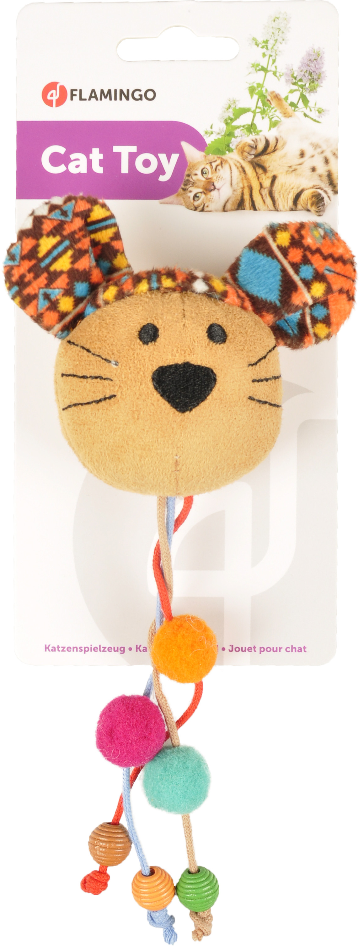 Hračka Flamingo myška s korálky