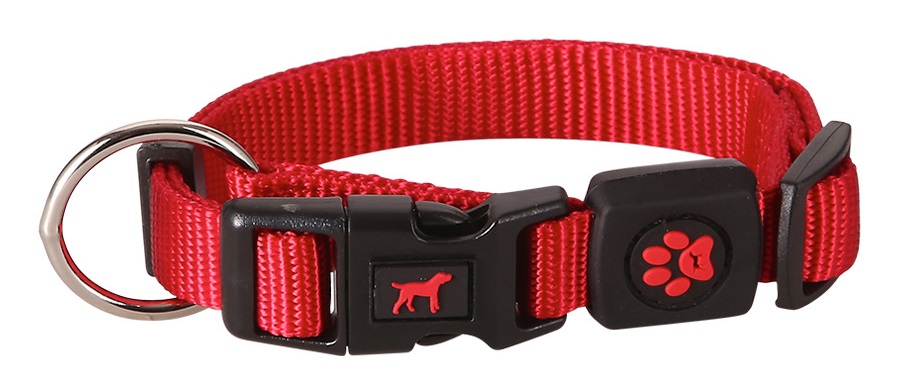 Obojek Gimborn O-Ring Nylon 2,5 x 46 - 66 cm červený