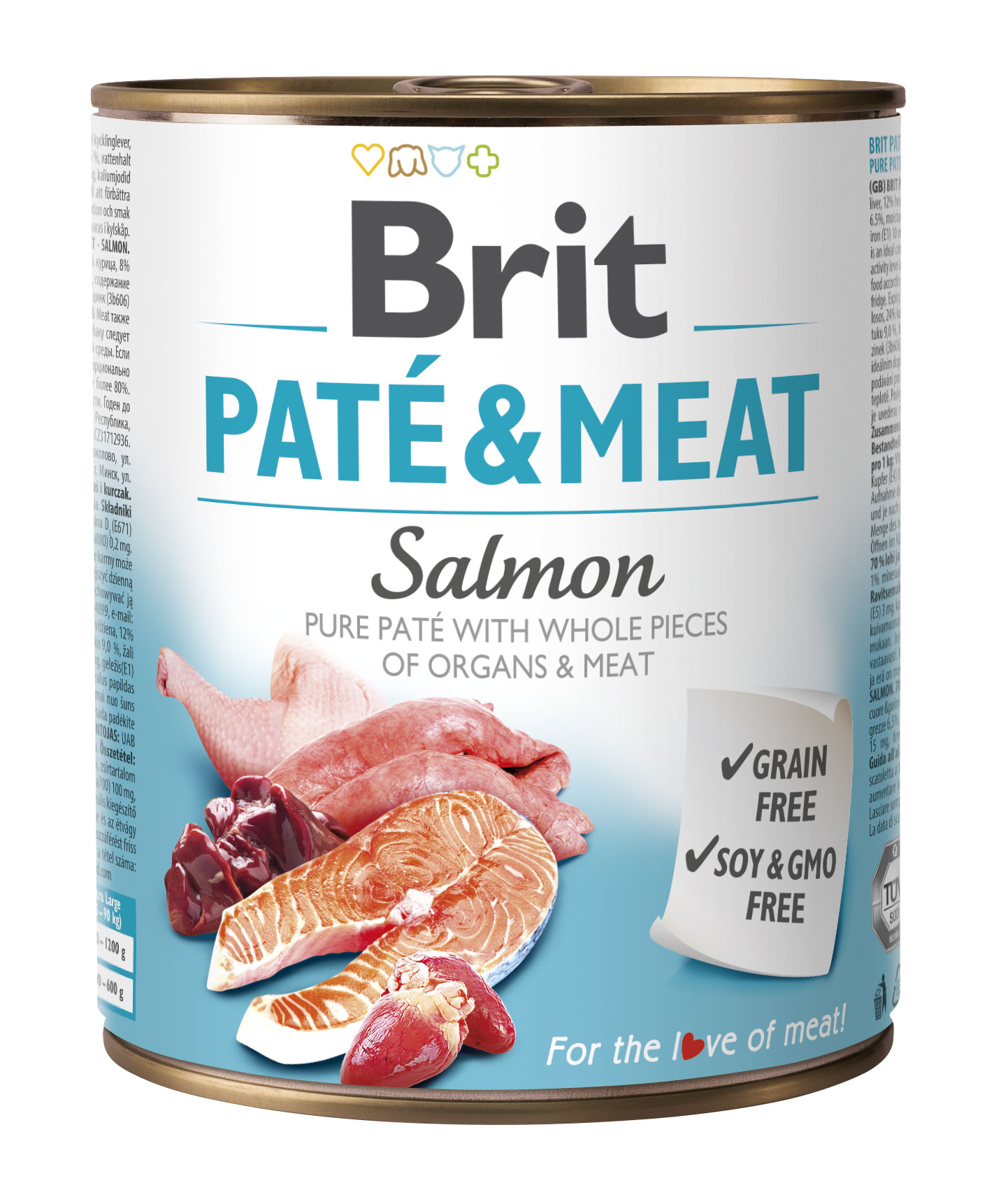 Levně Konzerva Brit Care Pate & Meat Salmon 800 g