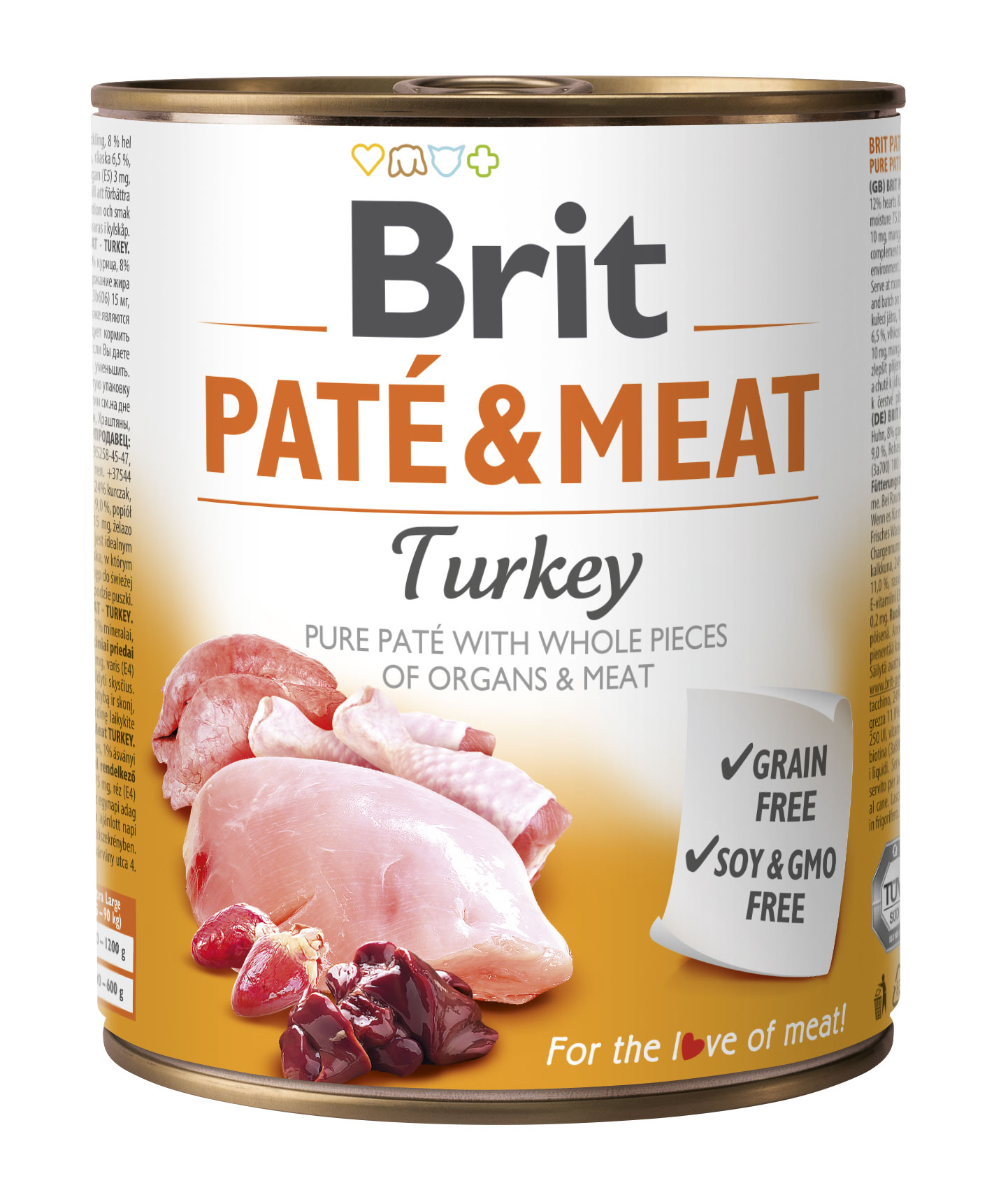 Levně Konzerva Brit Care Pate & Meat Turkey 800 g