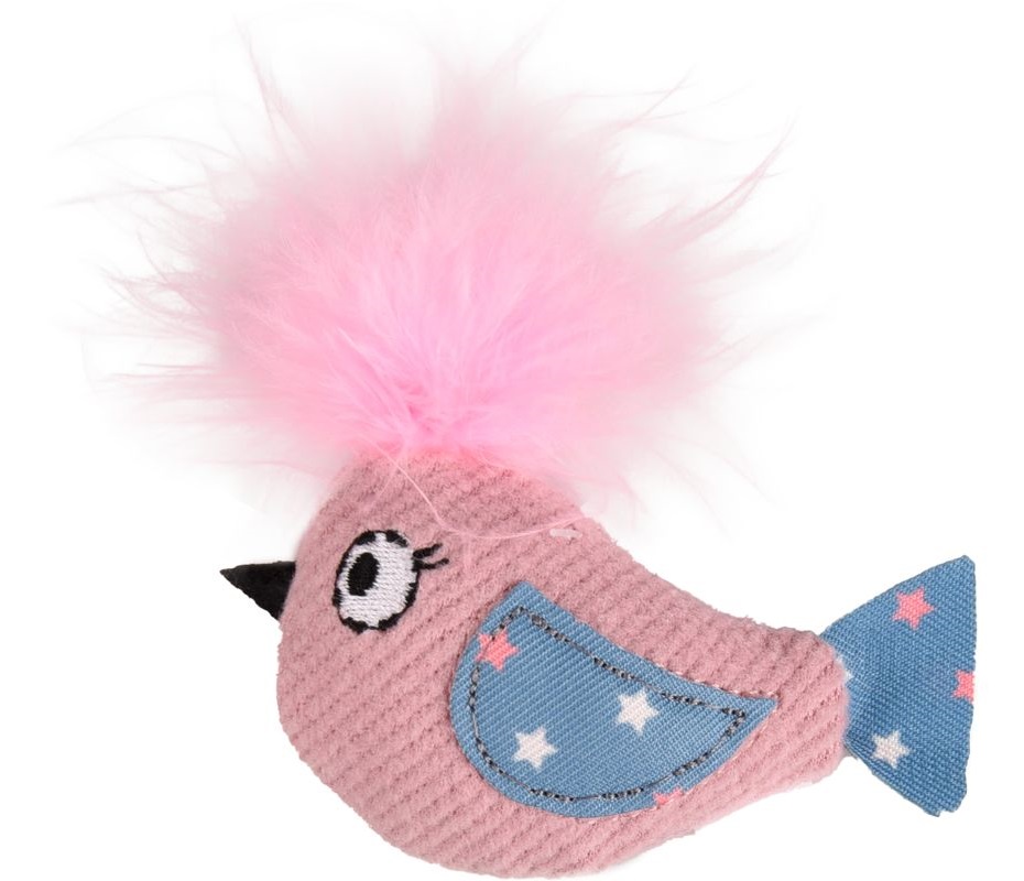 Flamingo hračka pro kočky Winny ptáček 10cm