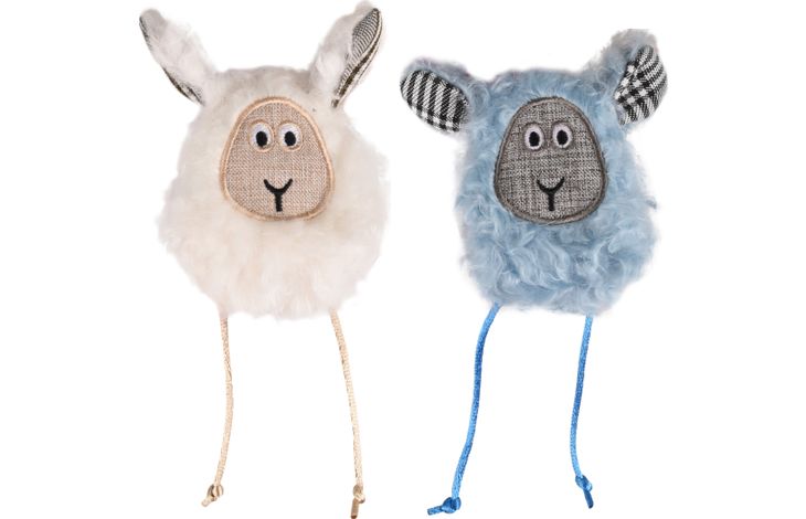 Flamingo hračka pro kočky ovečka 16cm