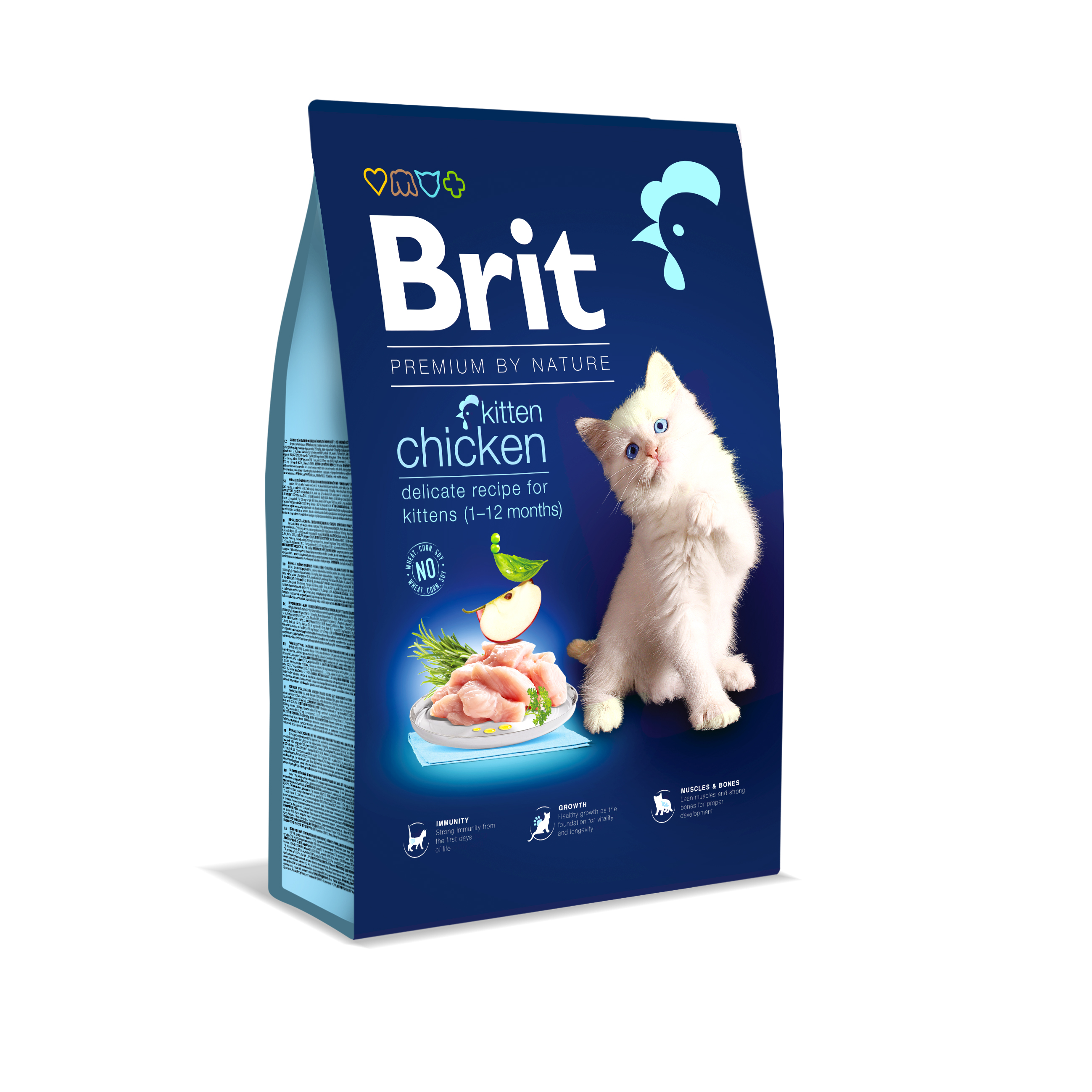 Levně Brit Premium by Nature Cat Kitten Chicken 8 kg