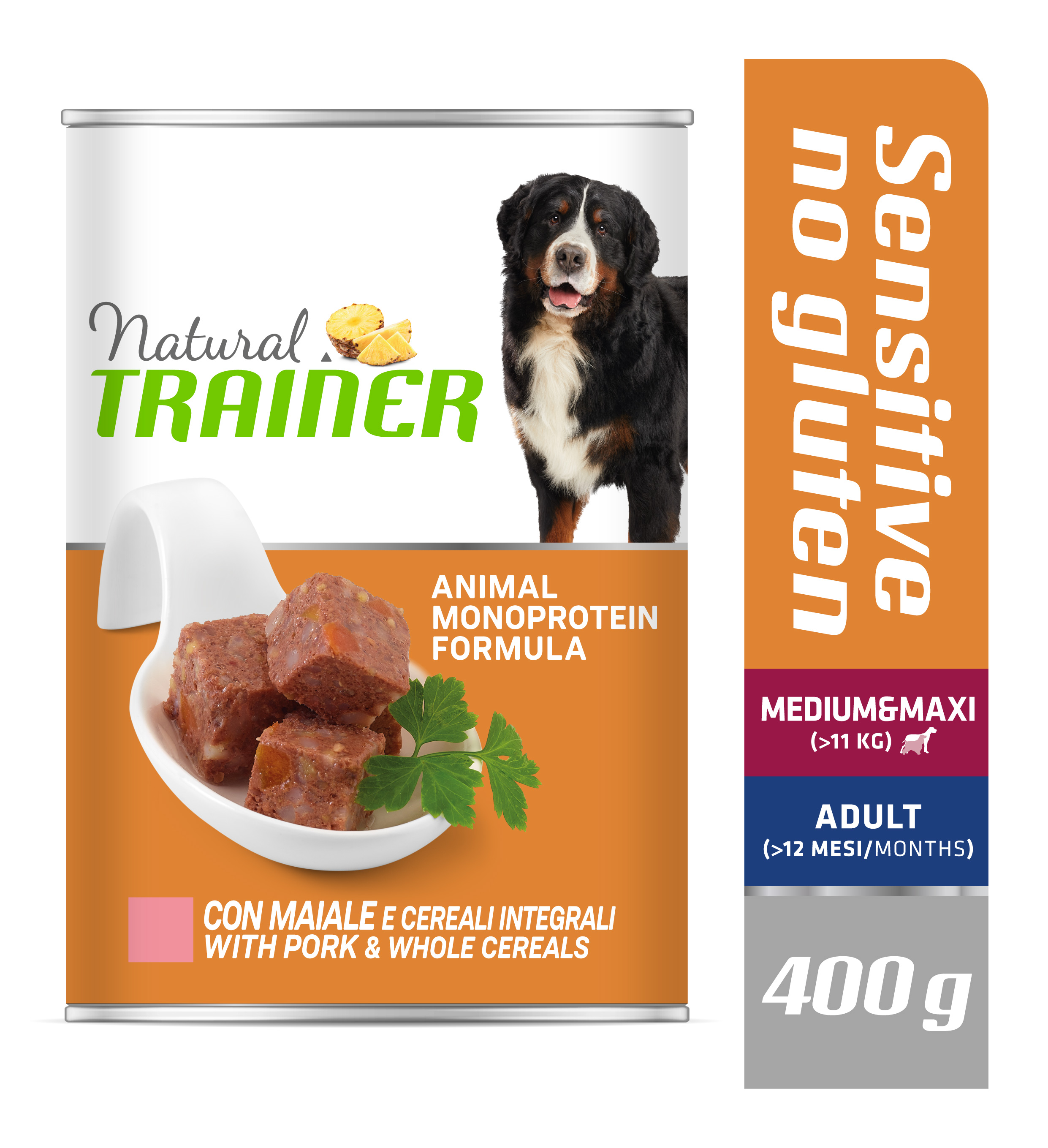 Konzerva Natural Trainer SENSITIVE Adult M&M vepřové 400 g LT