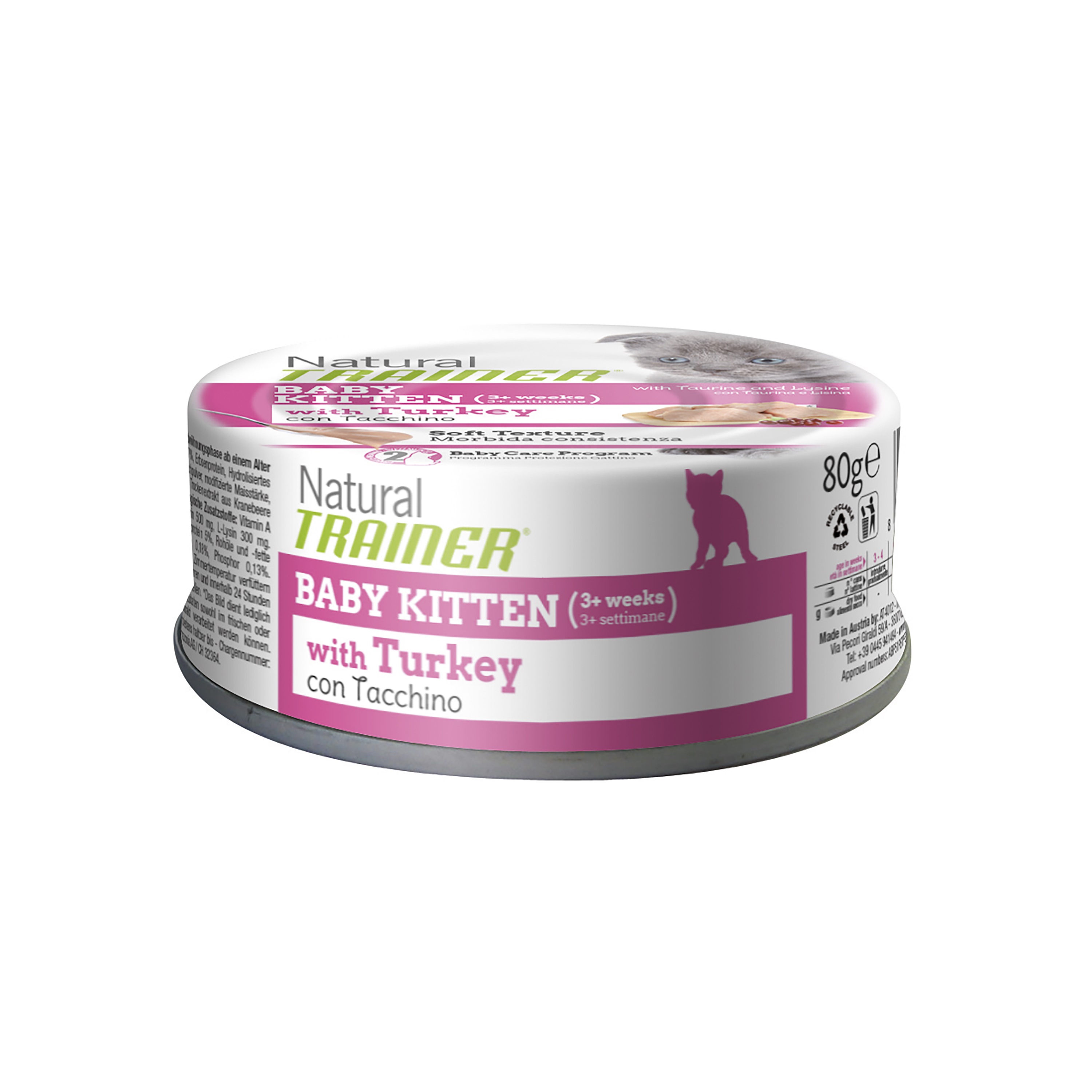 Konzerva Natural Trainer Cat BABY KITTEN krůta 80 g