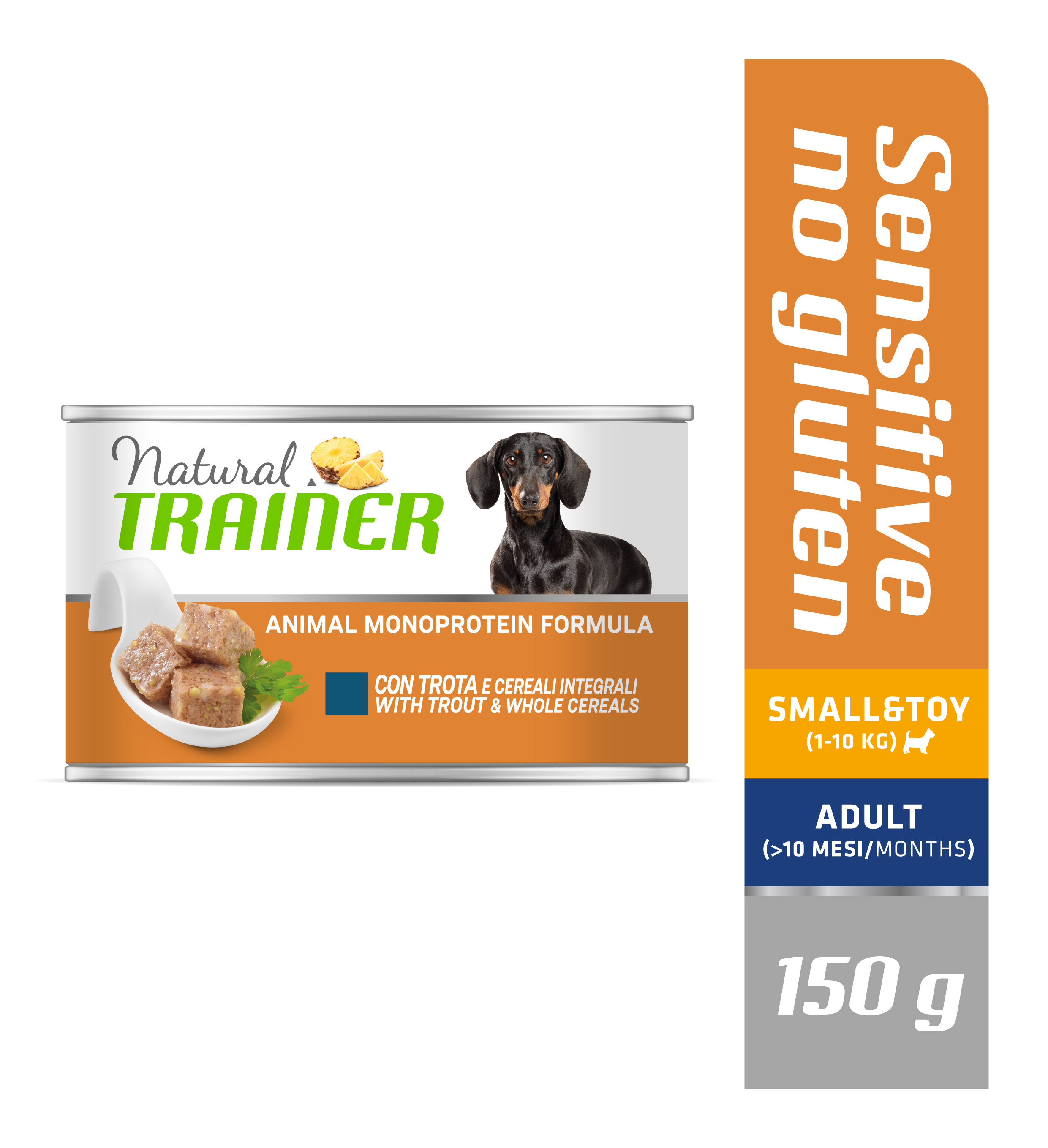 Konzerva Natural Trainer SENSITIVE Adult S&T Pstruh 150 g LT