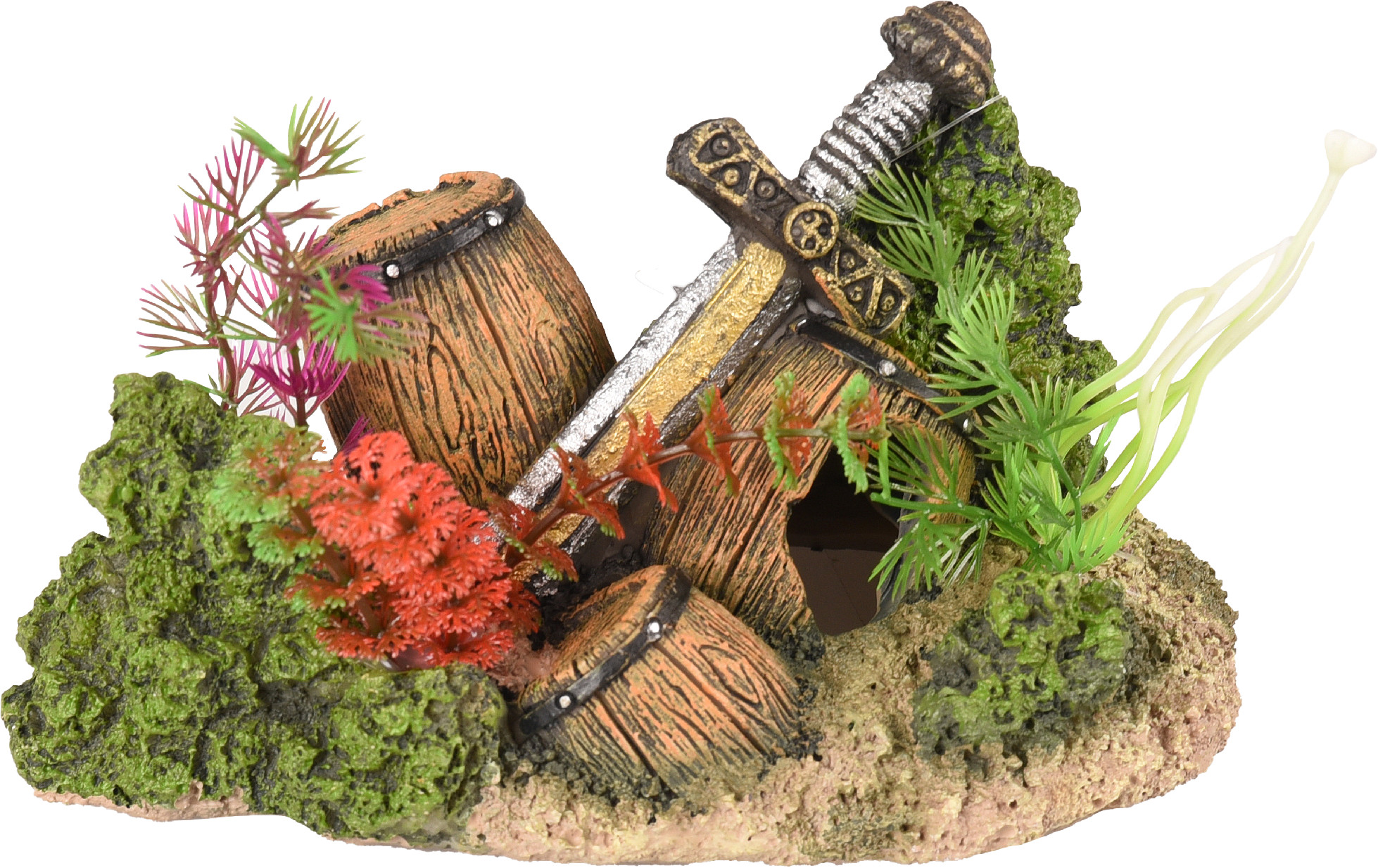 Flamingo akvarijní dekorace ARCA SWORD+PITCHER 16 x 11 x 10 cm