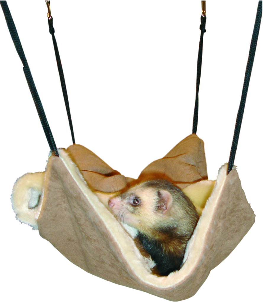 Flamingo odpočívadlo pro fretky BAG BROWN SUEDE + PLUSH