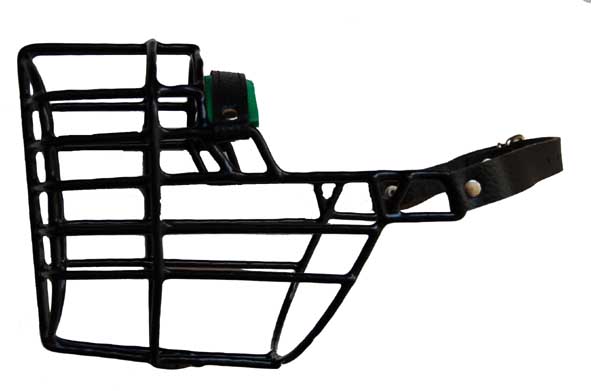 Náhubek JUKO černý/kůže pudl, jezevčík P-0514