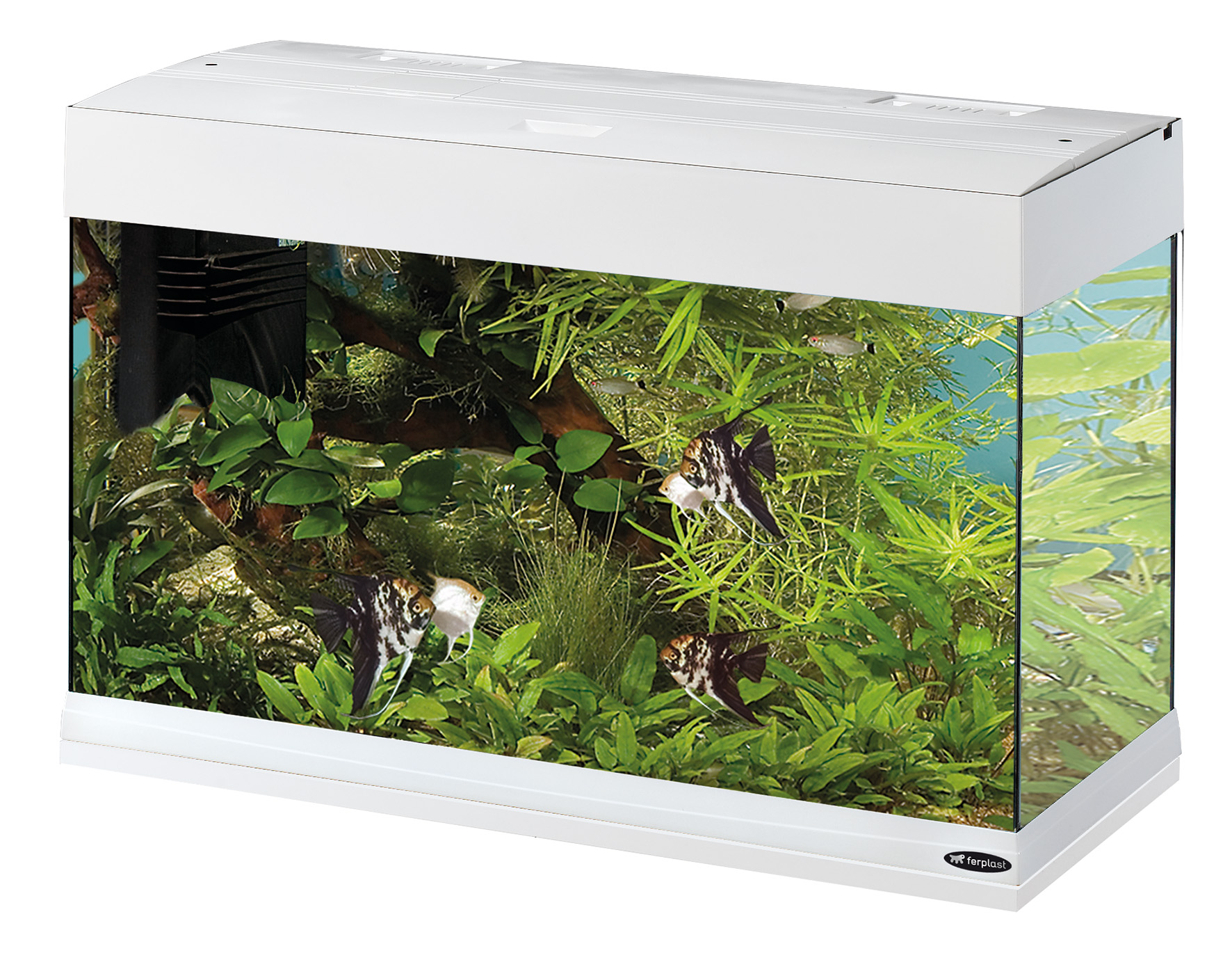 Akvarijní set FERPLAST DUBAI 80 LED AQUARIUM WHITE