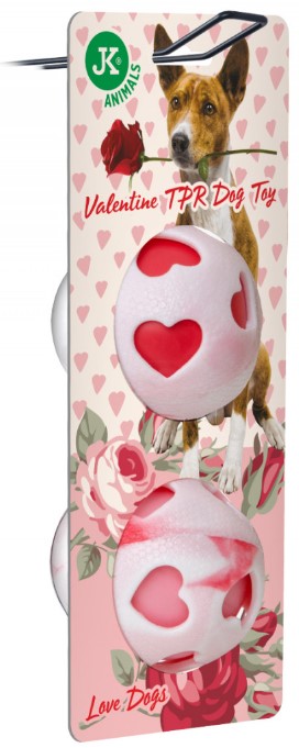 Hračka JK Animals TPR Valentýn míčky 2 ks
