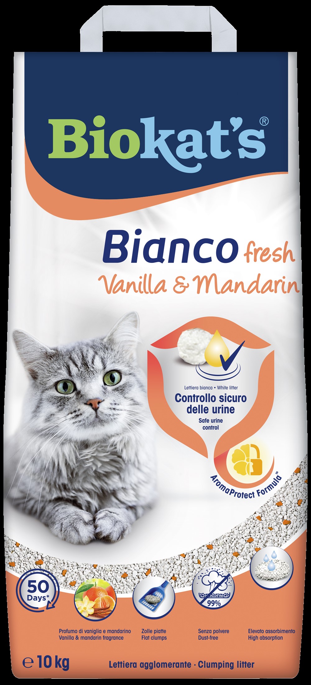 Biokat's Bianco Fresh podestýlka vanilka a mandarinka 10kg
