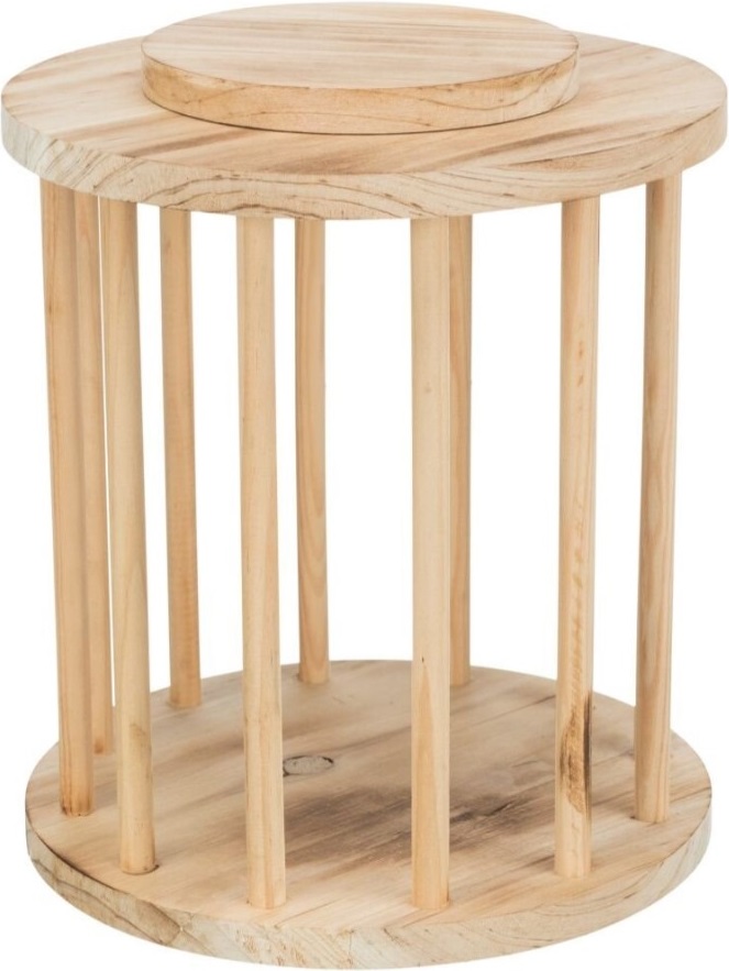 Trixie Stojan na seno válec opalované dřevo 20 x 23 cm