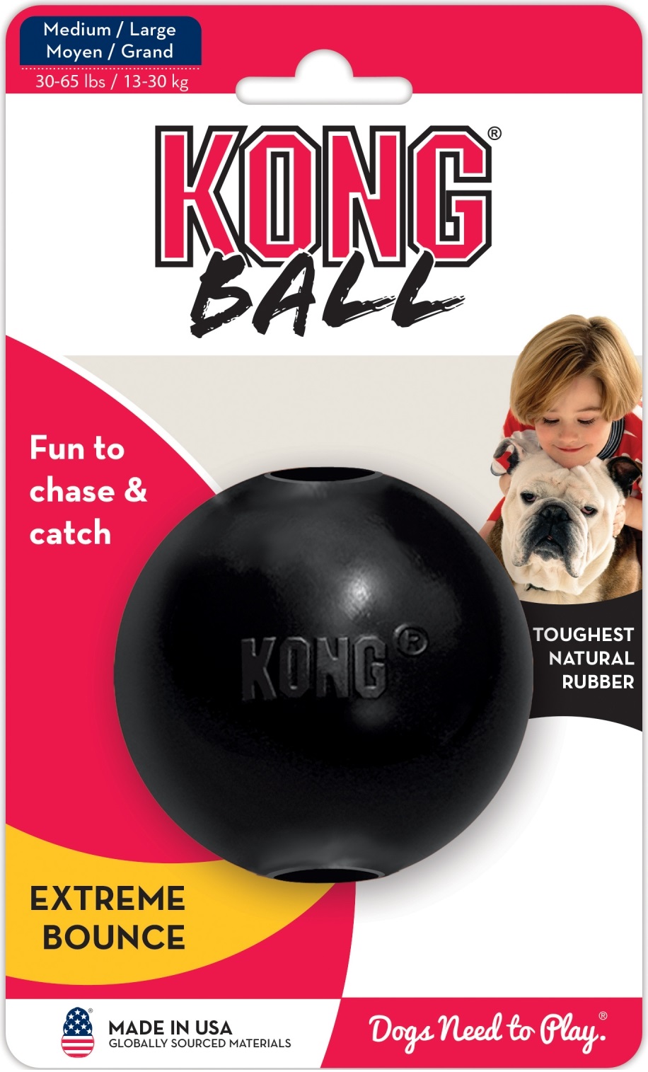 KONG Extreme hračka gumový míč M/L