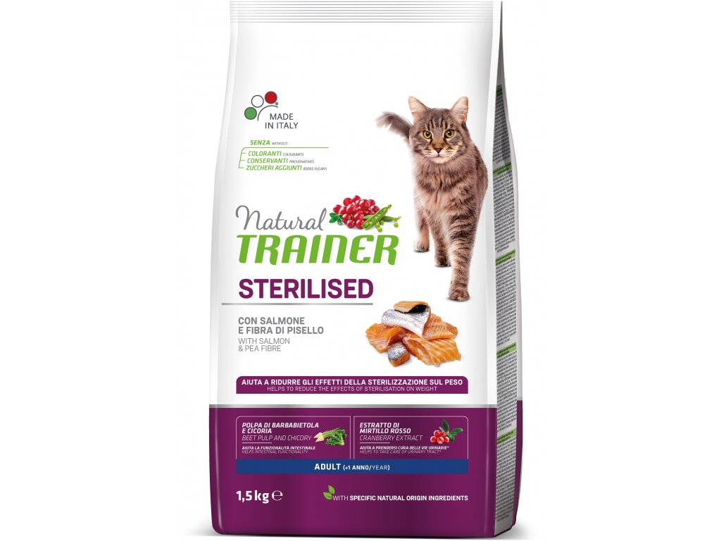 Natural Trainer TRAINER Natural Cat STERILISED losos 1,5 kg