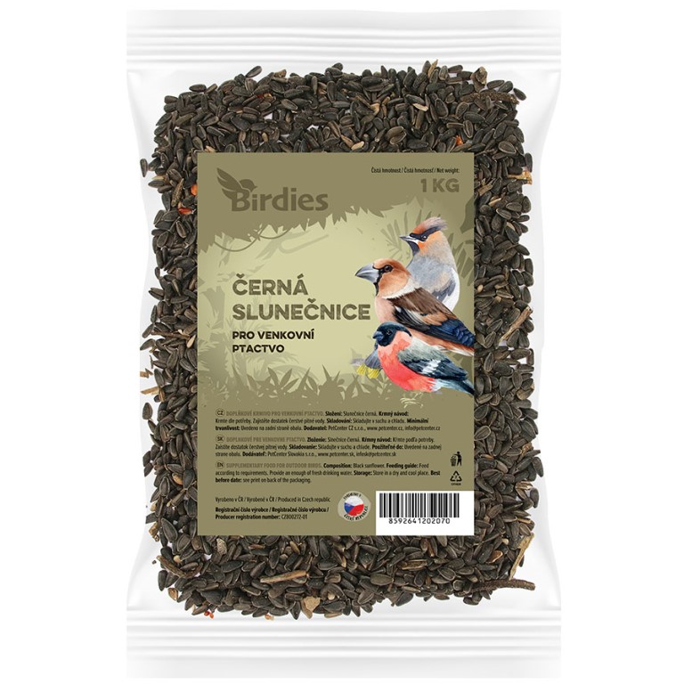 Levně Birdies slunečnice černá 1kg