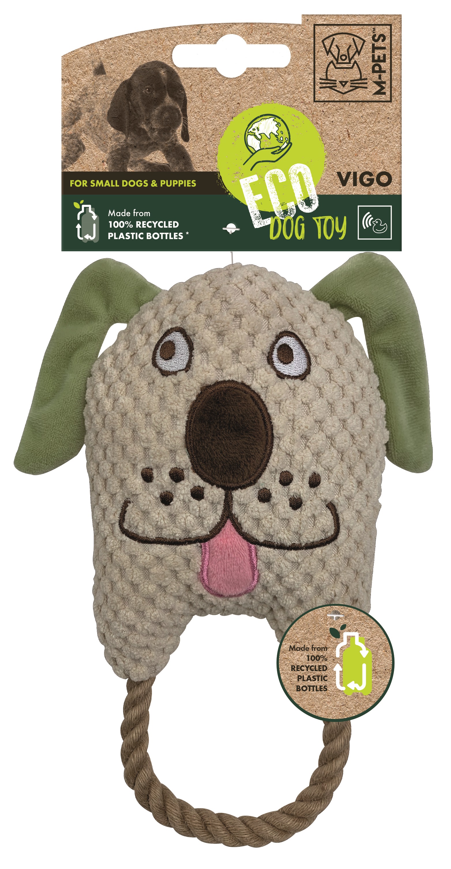 M-Pets Vigo Eco plyšová hračka pes