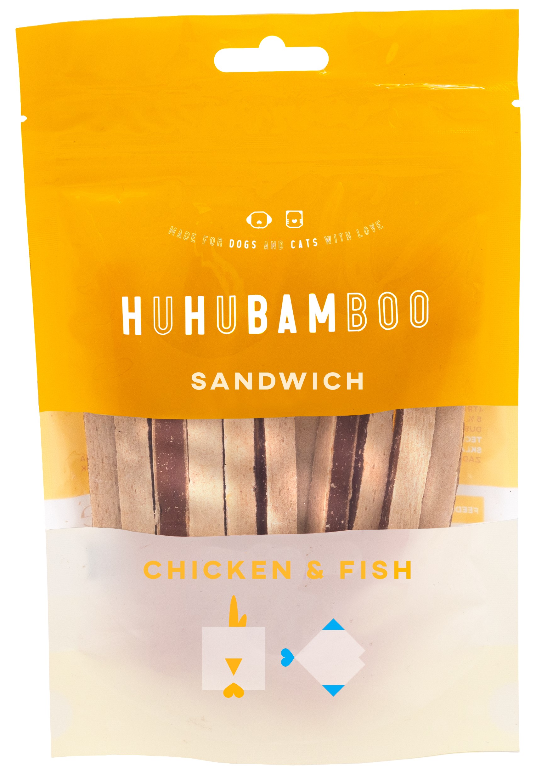 Huhubamboo kuřecí sandwich s treskou 75g