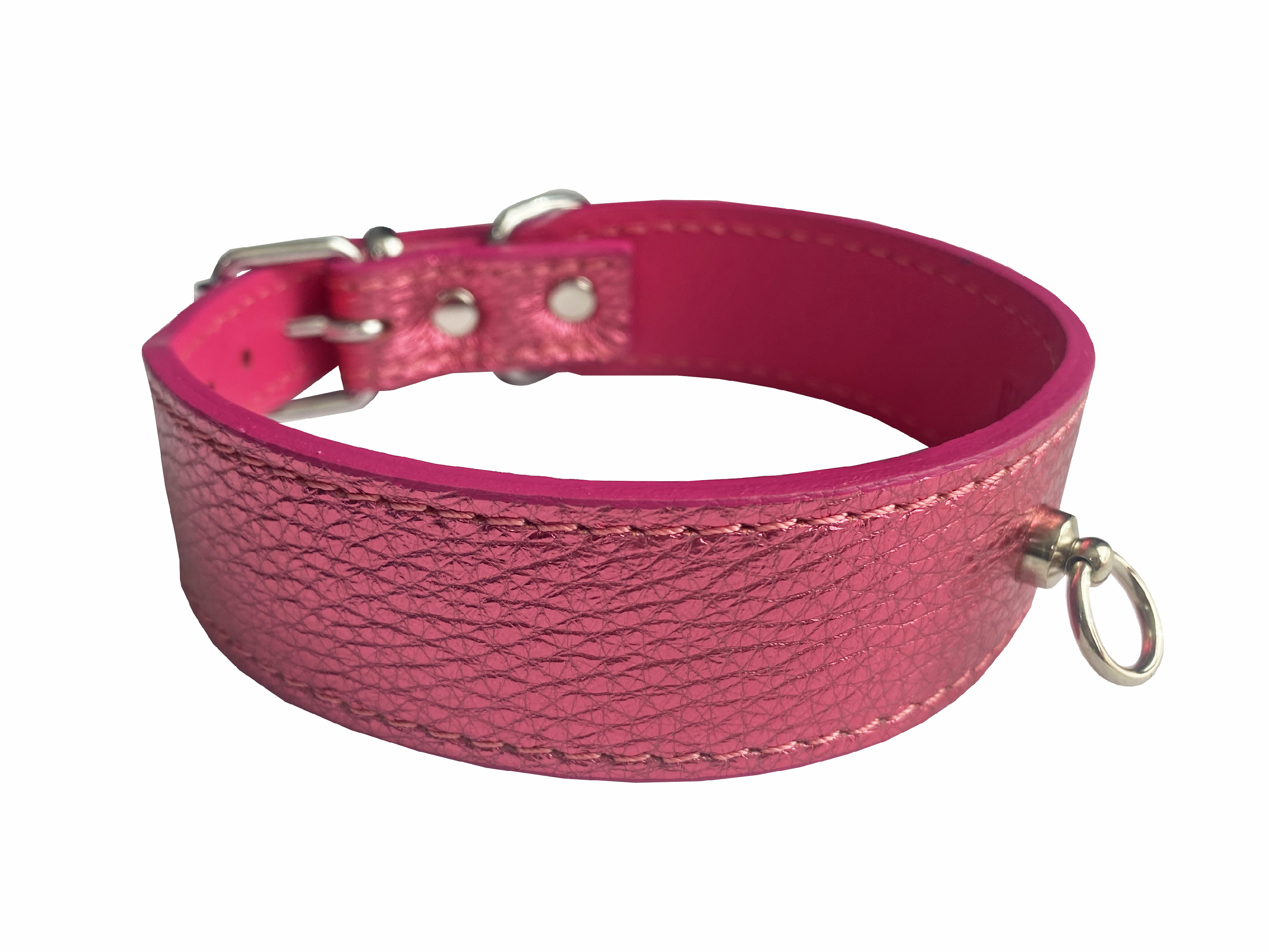 HUHUBAMBOO METAL obojek růžový M