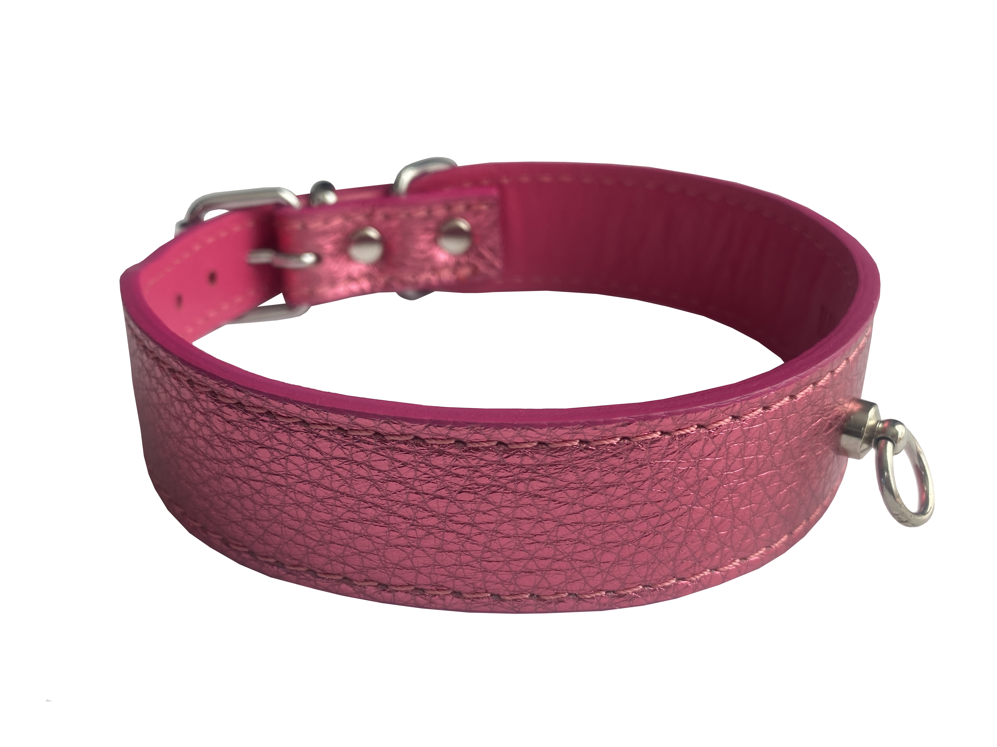 HUHUBAMBOO METAL obojek růžový L