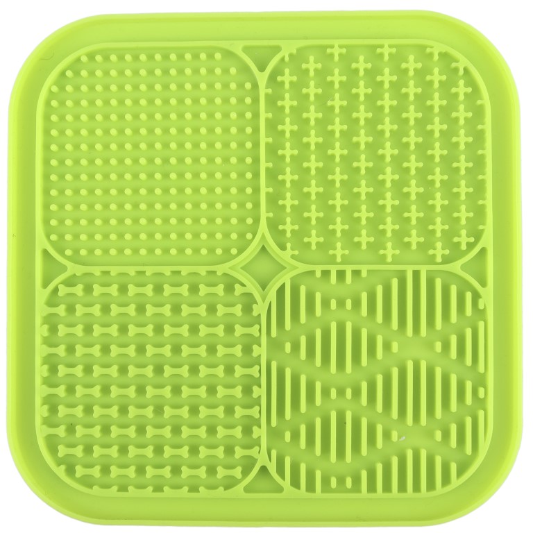 Huhubamboo lízací podložka zelená 20x20cm