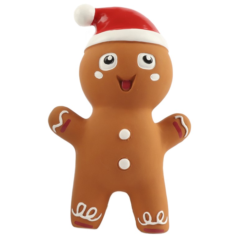 Huhubamboo pískací hračka pro psy latexový perníček 17cm