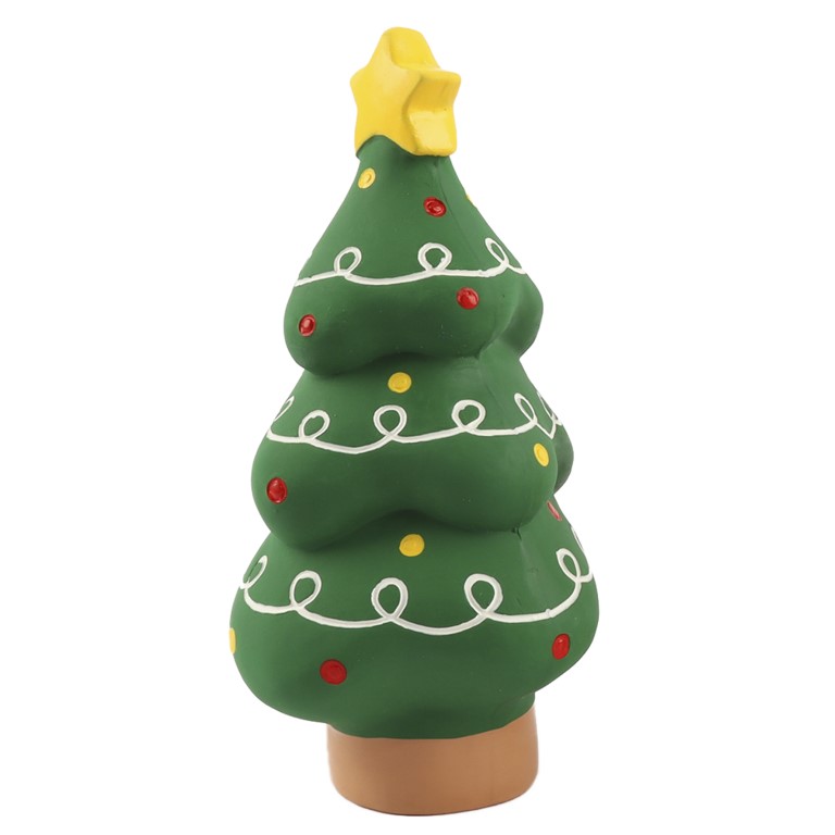 Huhubamboo pískací hračka pro psy latexový vánoční stromeček 17cm