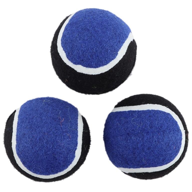 Huhubamboo hračka pro psy tenisák modrý 7,6cm 3ks