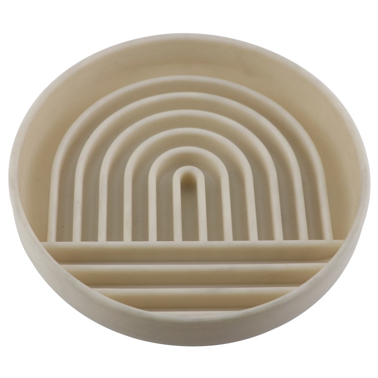 Huhubamboo miska protihltací béžová 19,8cm