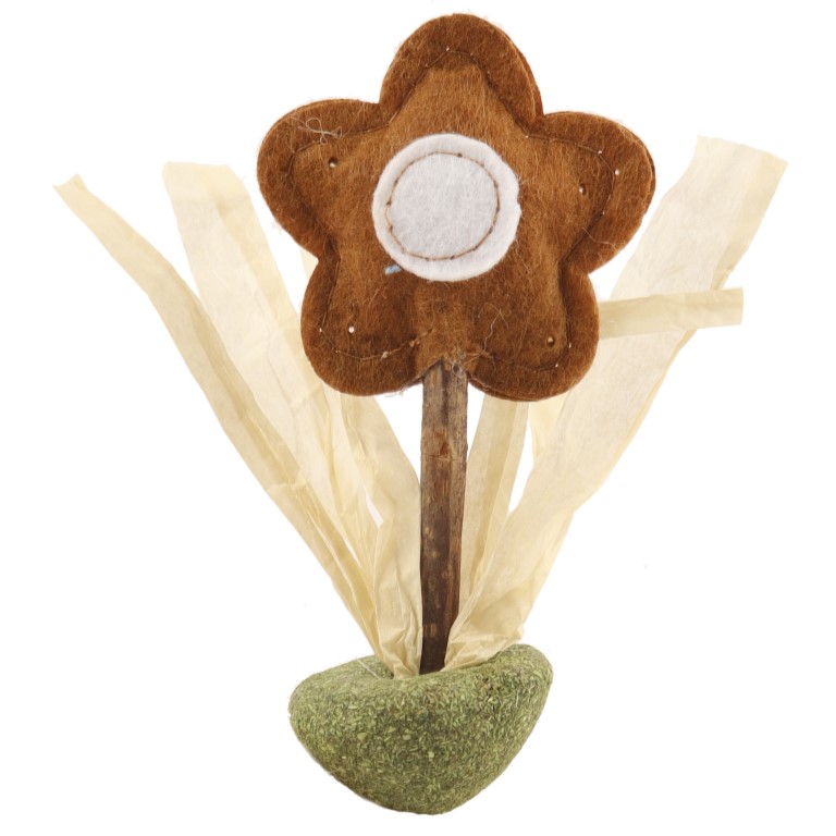 Huhubamboo Hračka pro kočky kytička s catnipem