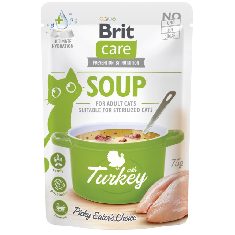 Brit Care Kap.Brit Care Cat Soup with Turkey 75 g