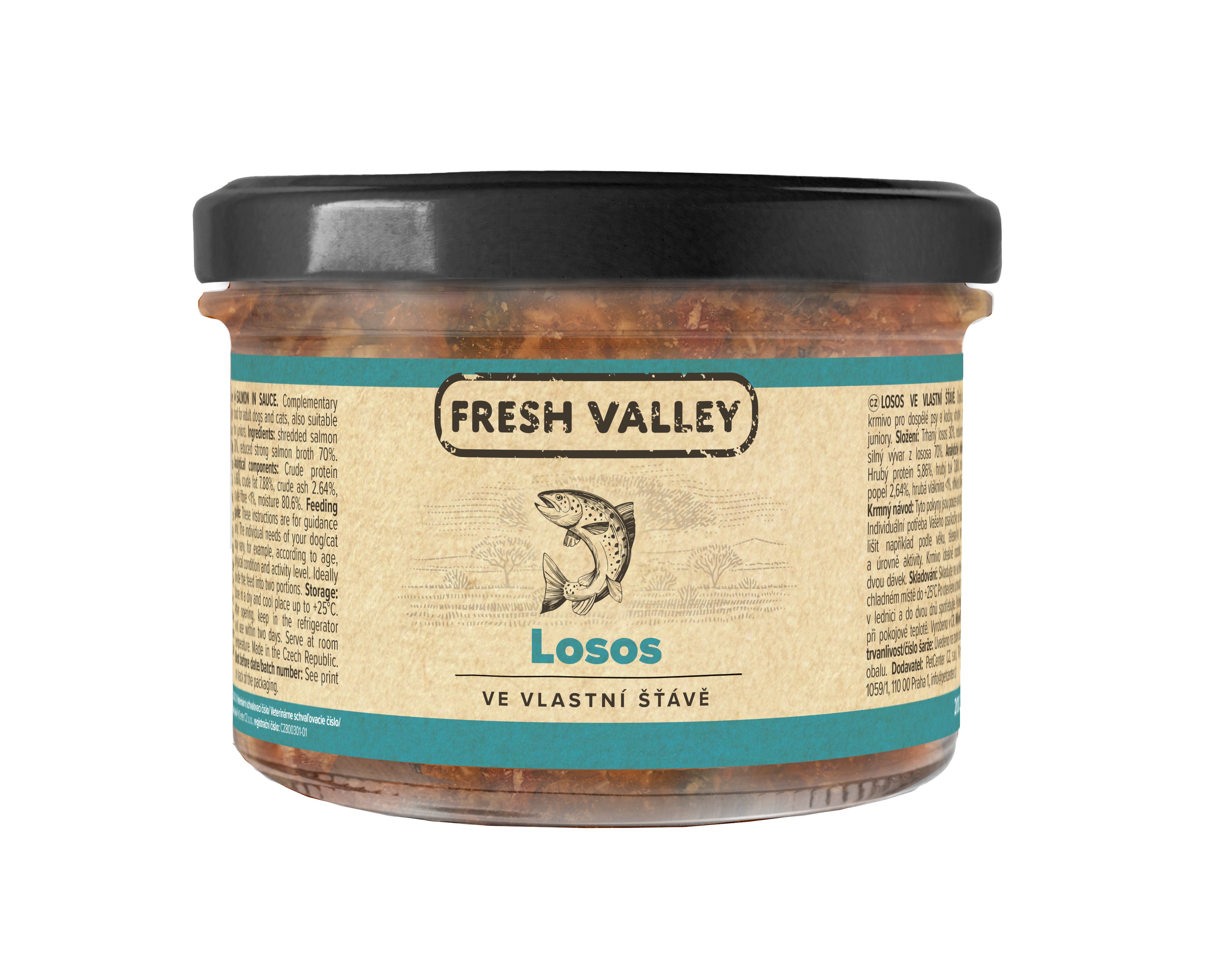Levně Sklenice Fresh Valley losos ve vlastní šťávě 200g