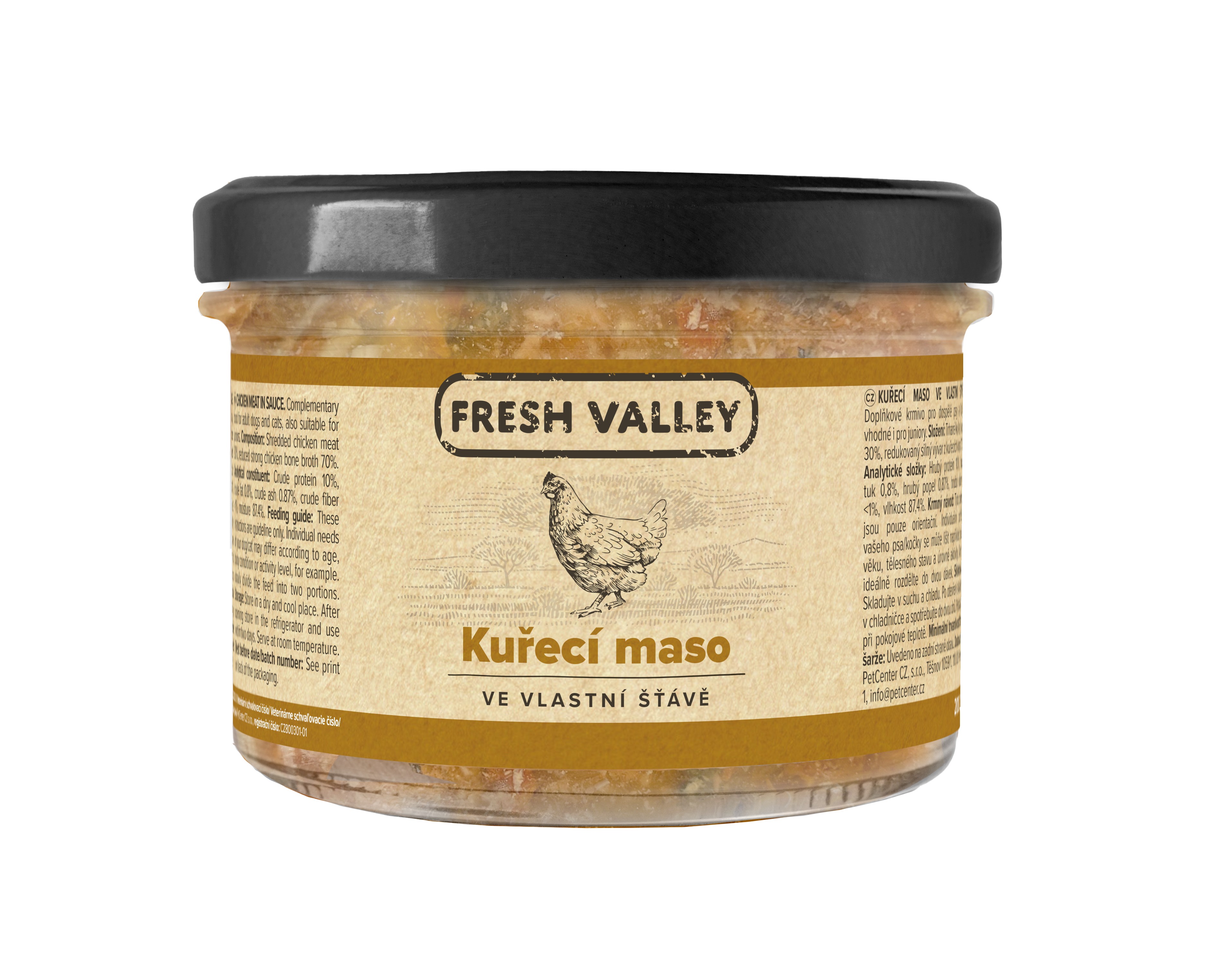 Levně Sklenice Fresh Valley kuřecí maso ve vlastní šťávě 200g