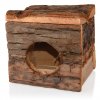 TOMMI Dřevěný domeček s kúrou velký pro hlodavce 15 x 15 x 15 cm