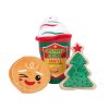FuzzYard Xmas plyšová hračka kelímek Pawfee a perníčky 3 ks