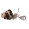 Huhubamboo hračka pro kočky - hnědá ryba s peřím