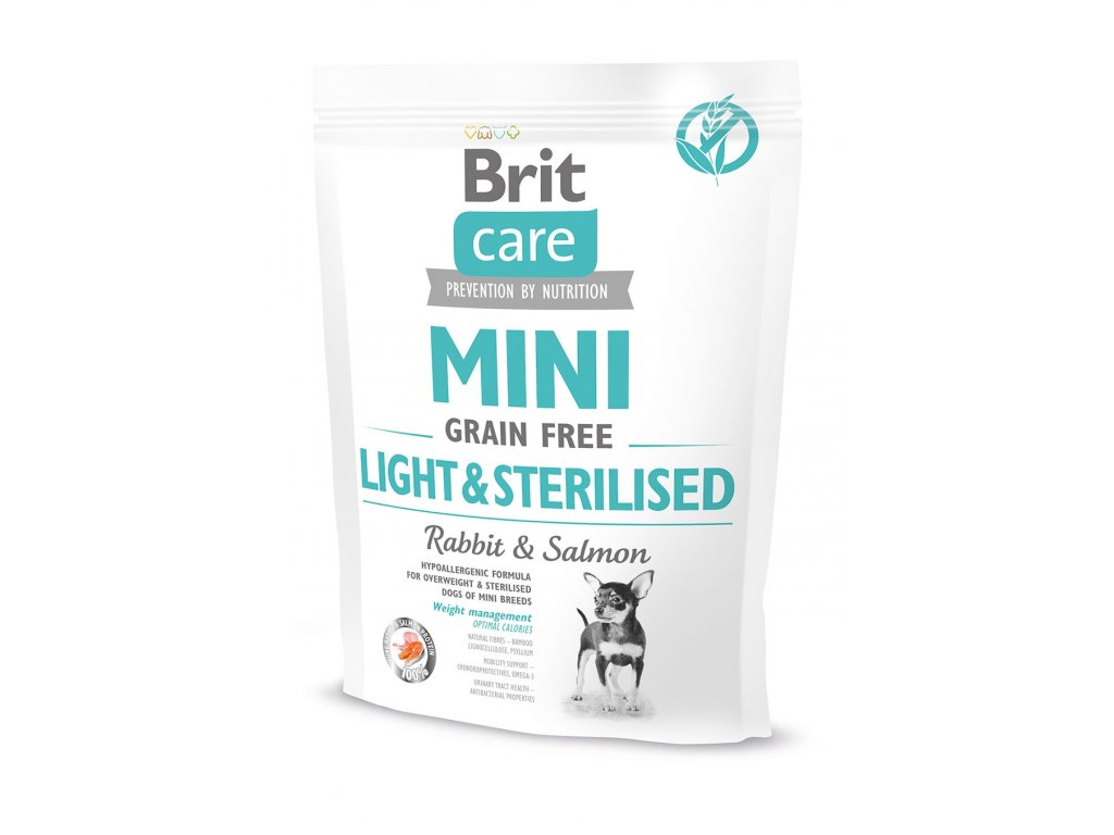 11556 brit care mini grain free light sterilised 400g