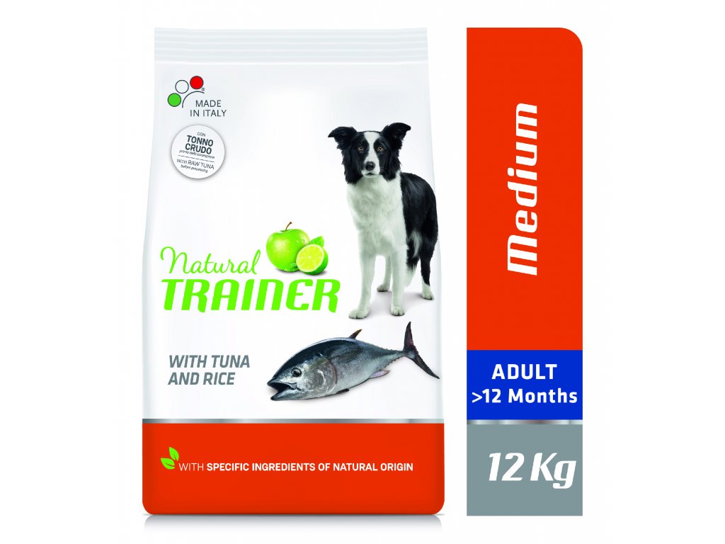 Natural Trainer Medium Adult Ryba a ryza 12kg - PetCenter.sk