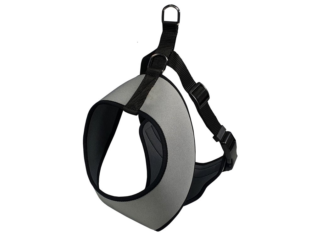 HUHUBAMBOO postroj do auta neoprén, sivý veľ. XS